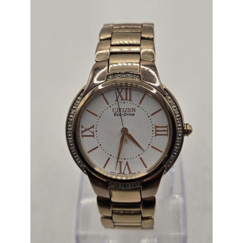 Citizen Eco-Drive Ciena Diamond Rose Gold Ladies' 35mm Watch